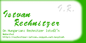 istvan rechnitzer business card